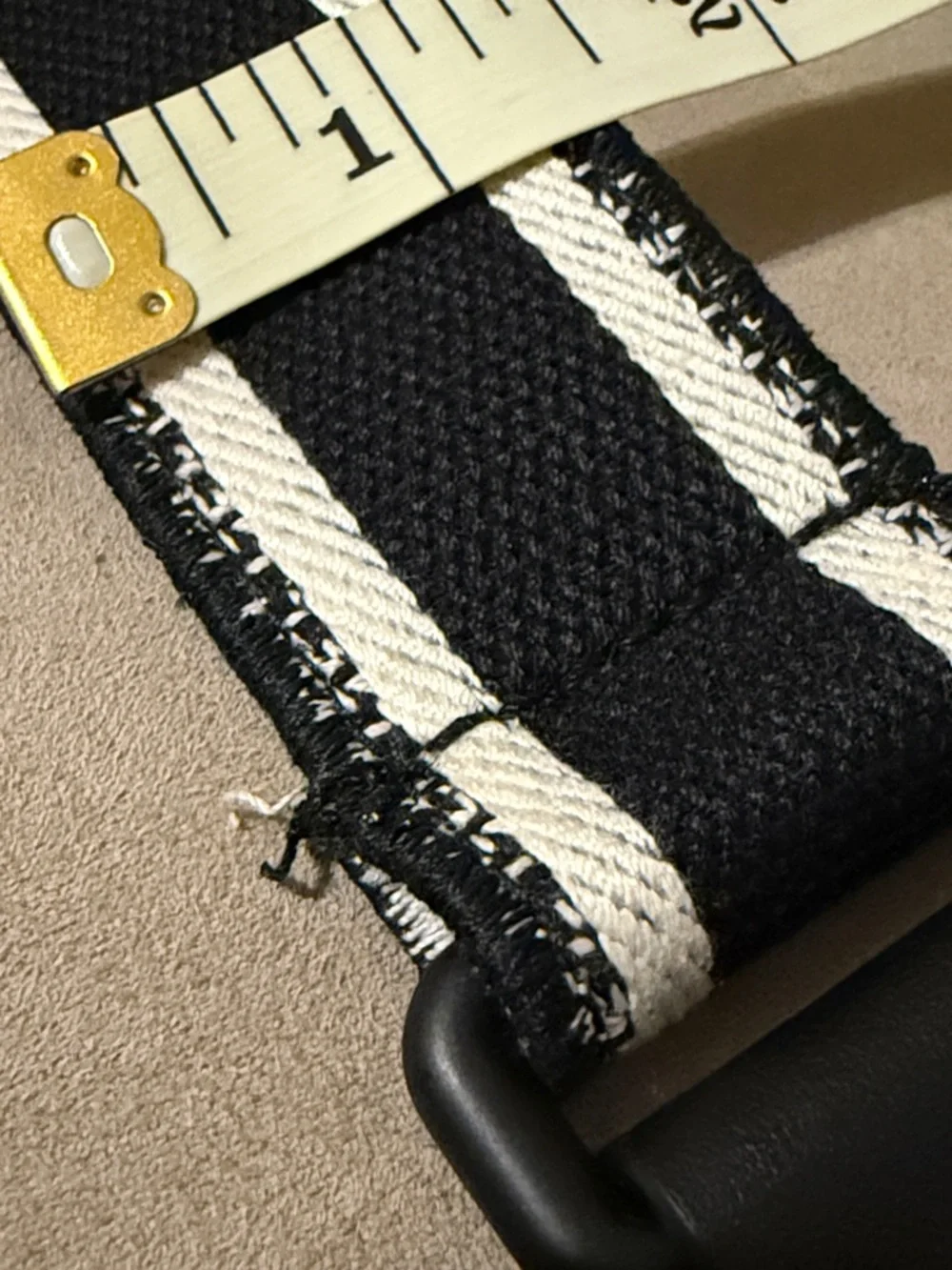 Authentic Dior canvas embroidered shoulder strap with black ultramatte hardware - Picture 13 of 13